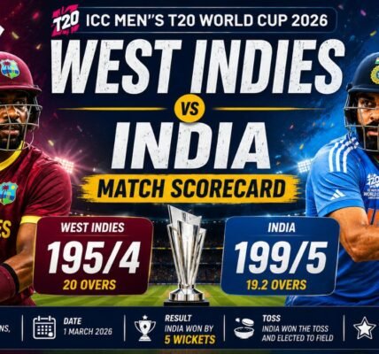 West Indies Cricket Team vs India National Cricket Team Match Scorecard